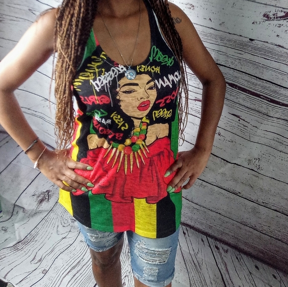 Women's multi color tank - Picture 3 of 4